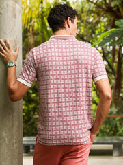 تيشيرت بولو بنقشة سلة جاكار