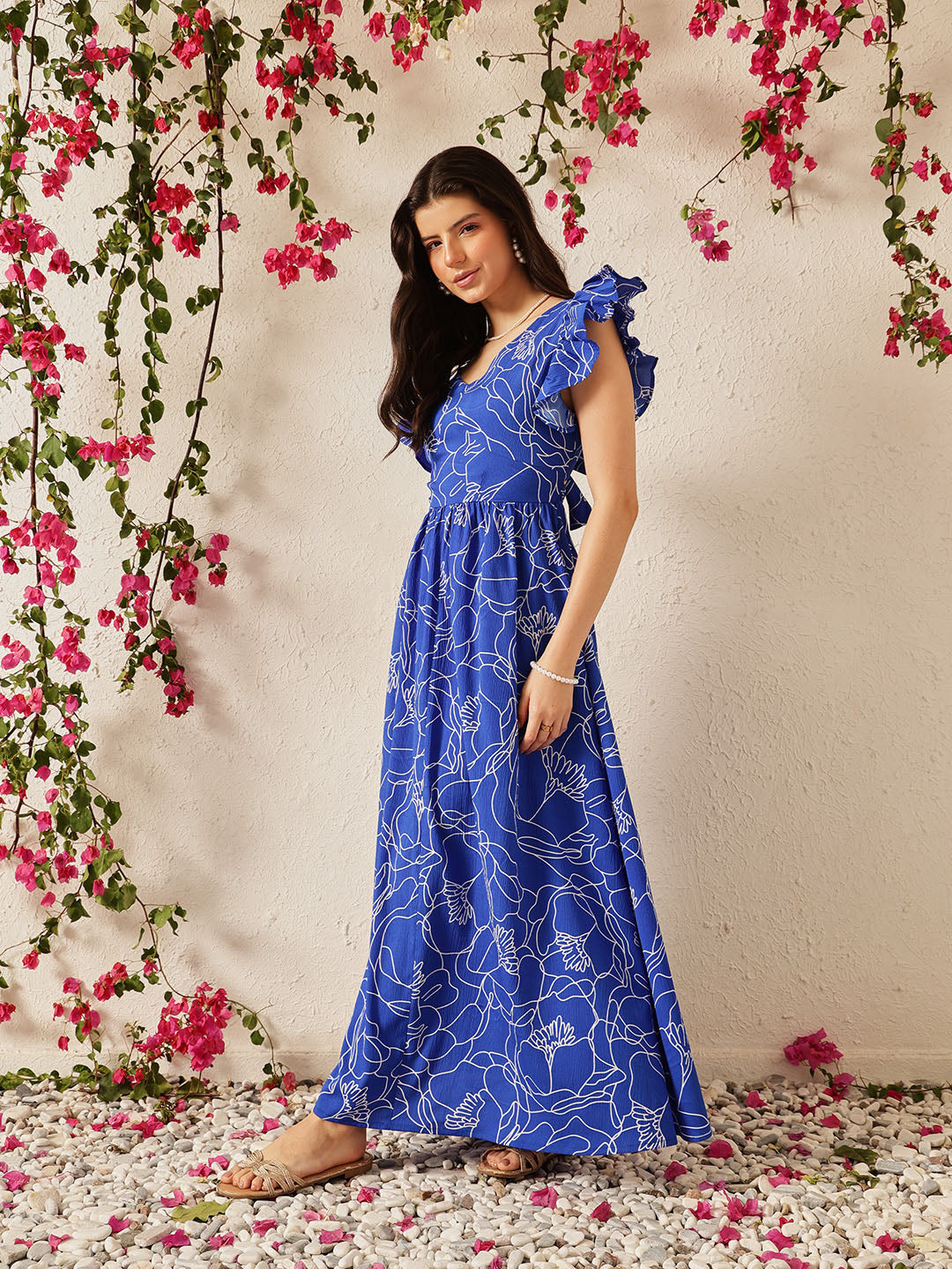 Frilled Sleeve Maxi
