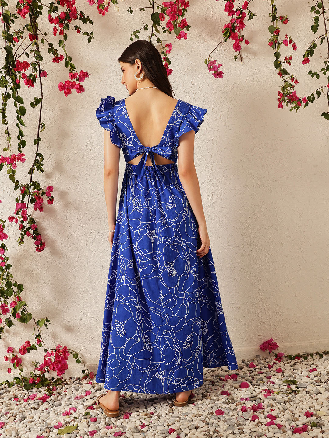 Frilled Sleeve Maxi
