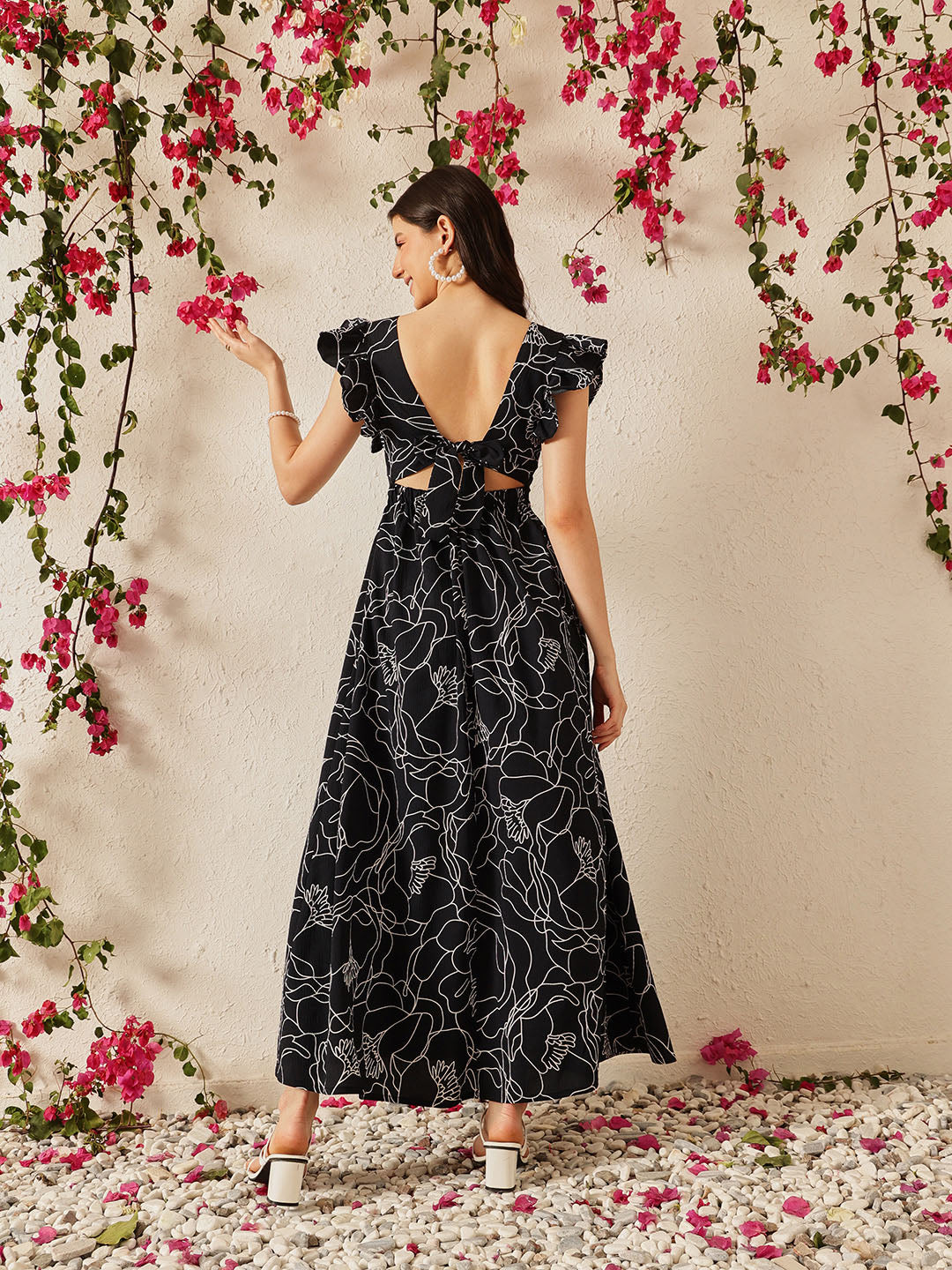 Frilled Sleeve Maxi
