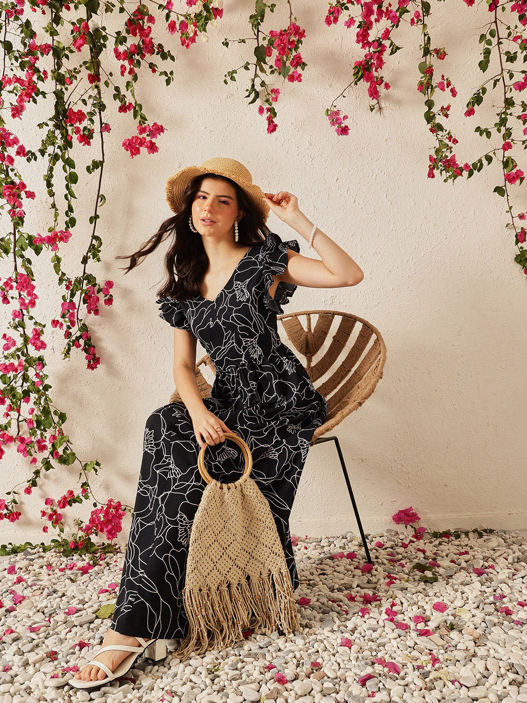 Frilled Sleeve Maxi