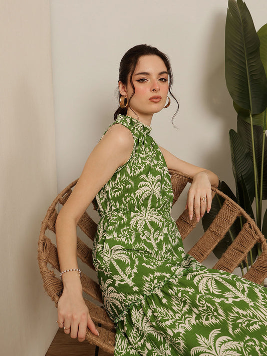 Frill Neck Dress