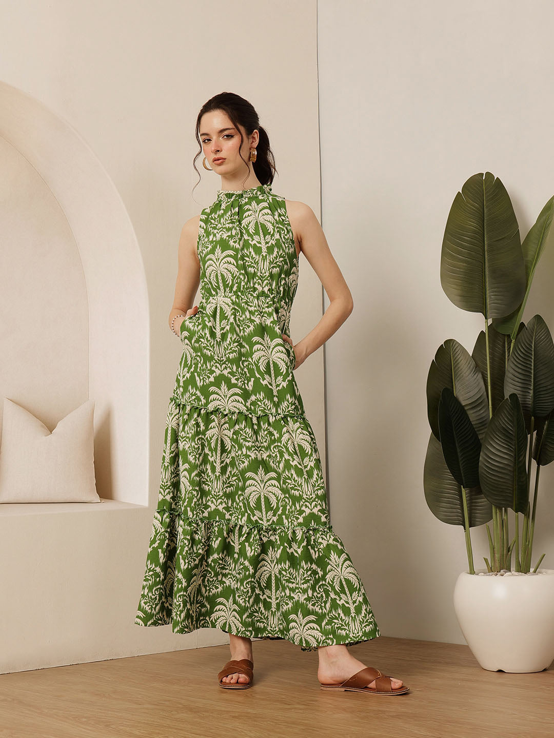 Frill Neck Dress