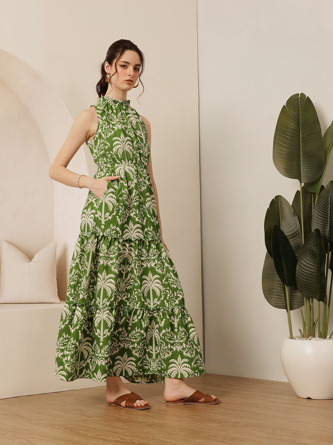 Frill Neck Dress