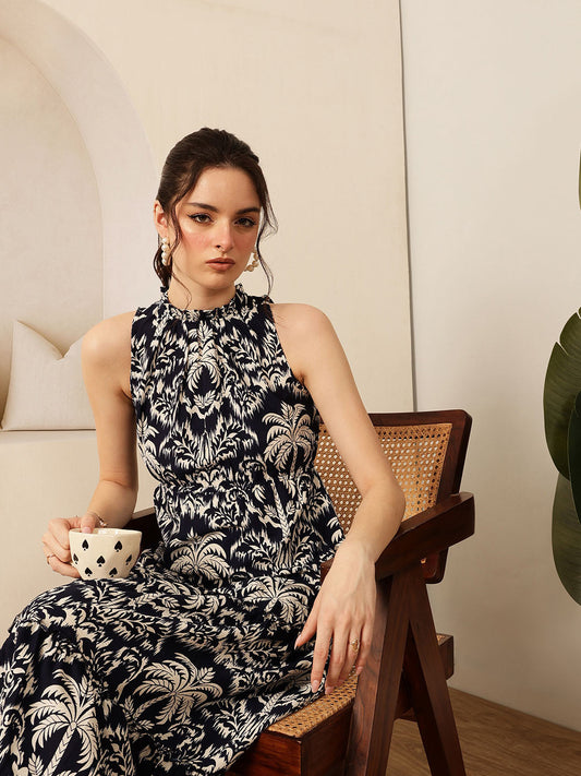 Frill Neck Dress