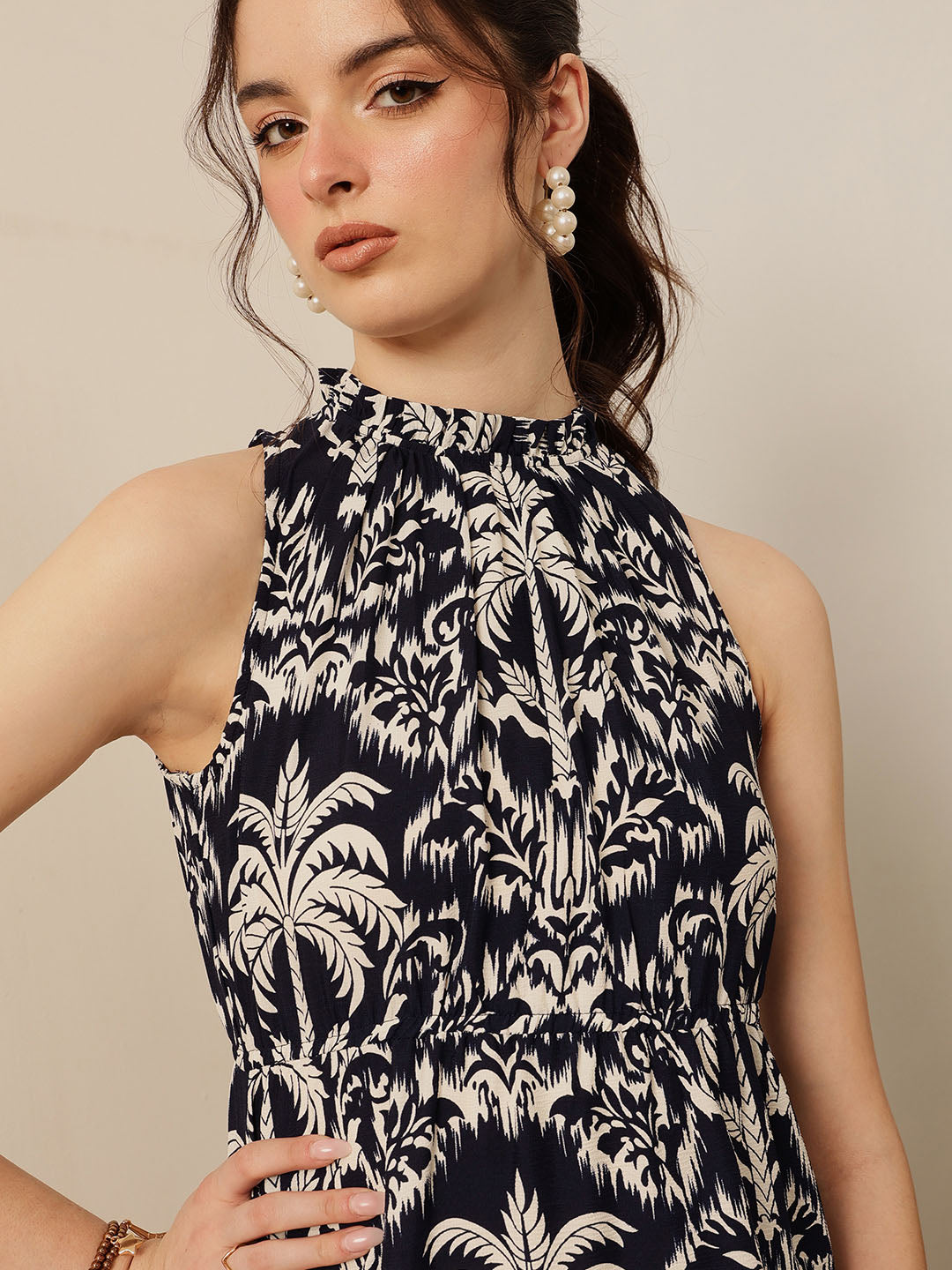 Frill Neck Dress