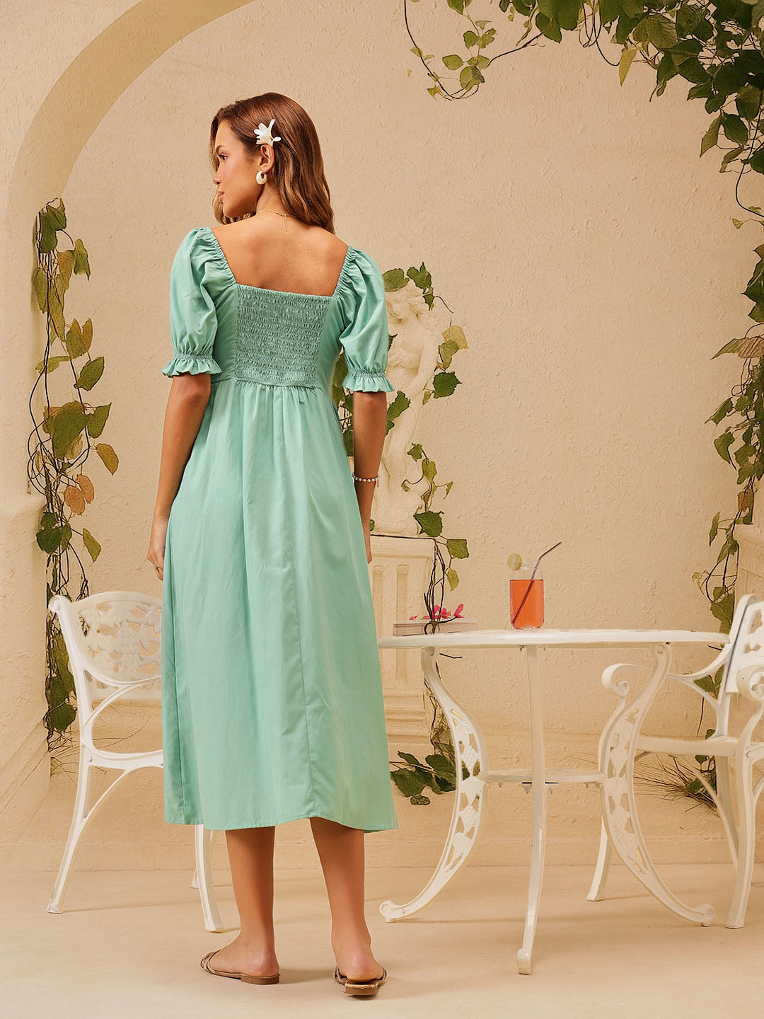 Slit Midi Dress