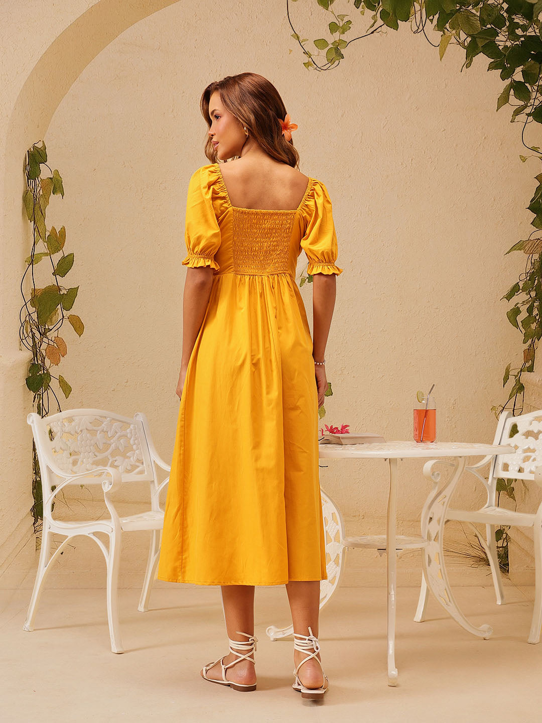 Slit Midi Dress