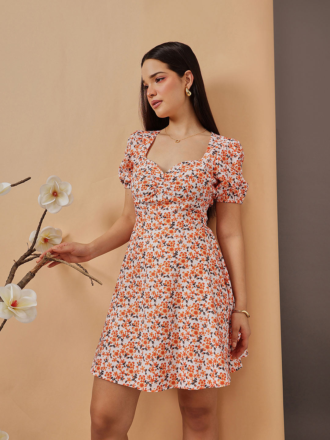 Printed Mini Dress