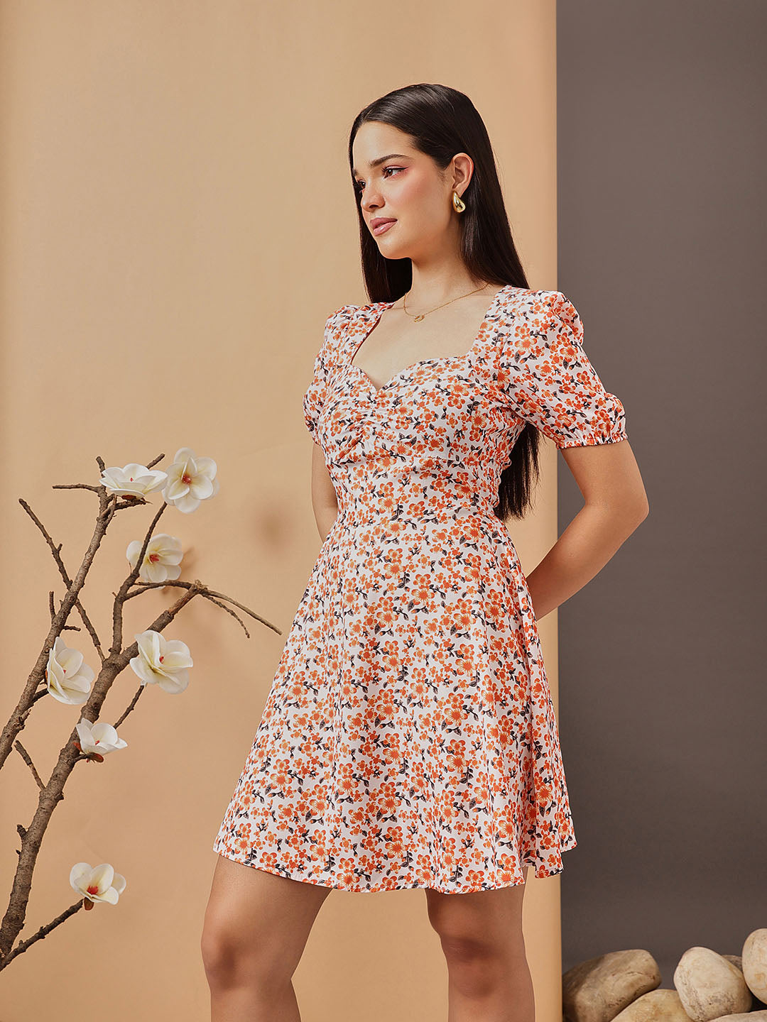 Printed Mini Dress