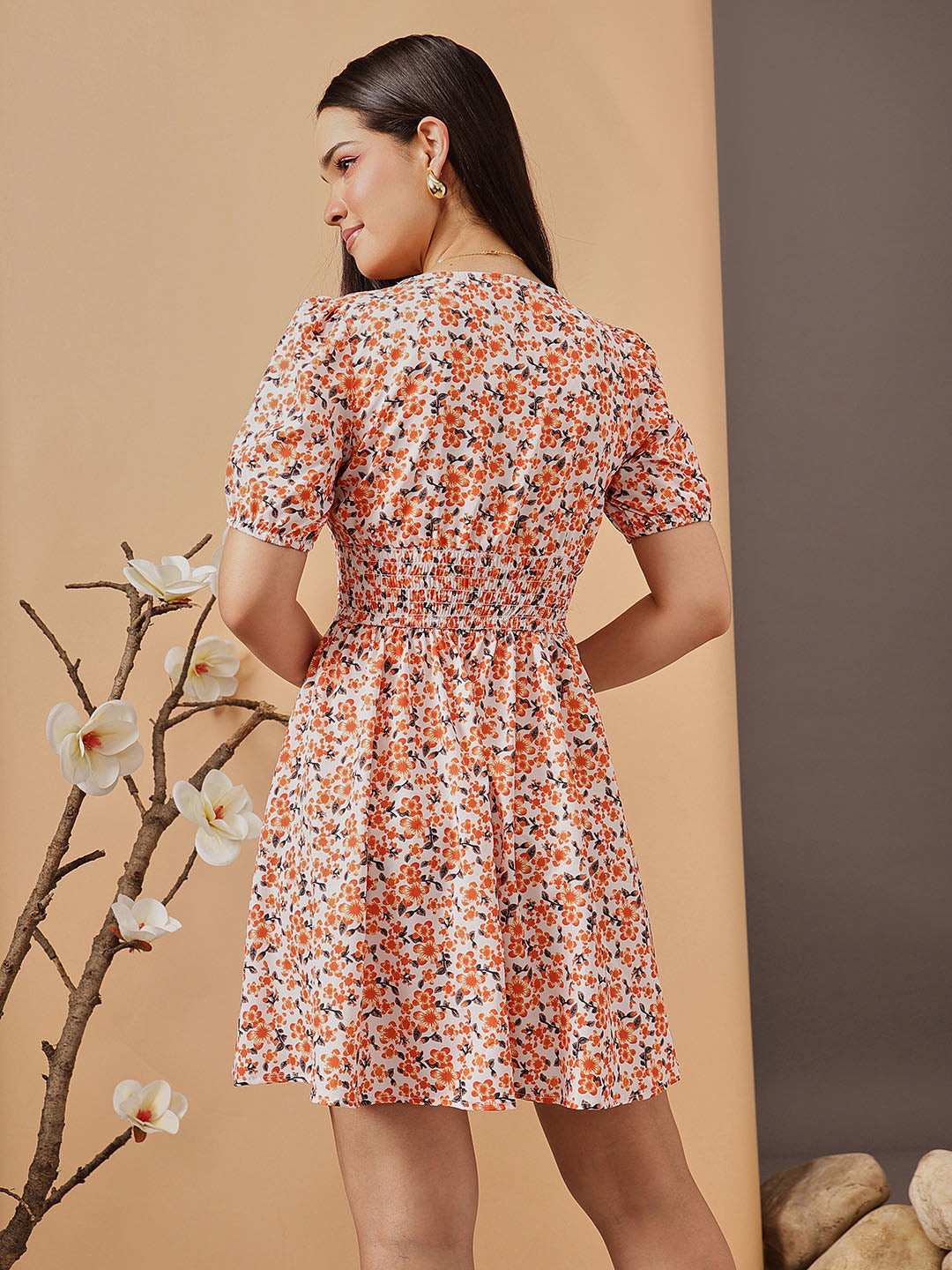 Printed Mini Dress