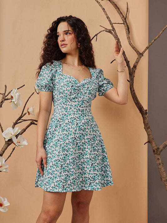 Printed Mini Dress