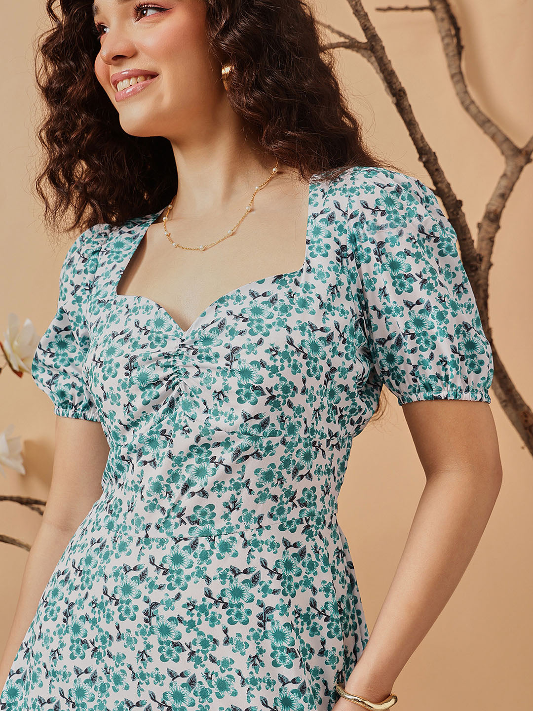 Printed Mini Dress