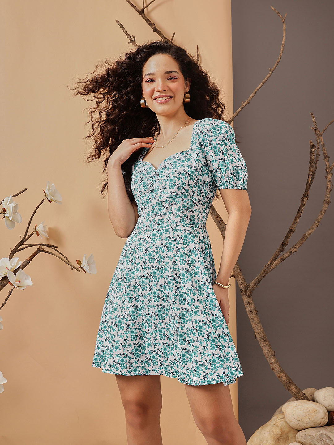 Printed Mini Dress