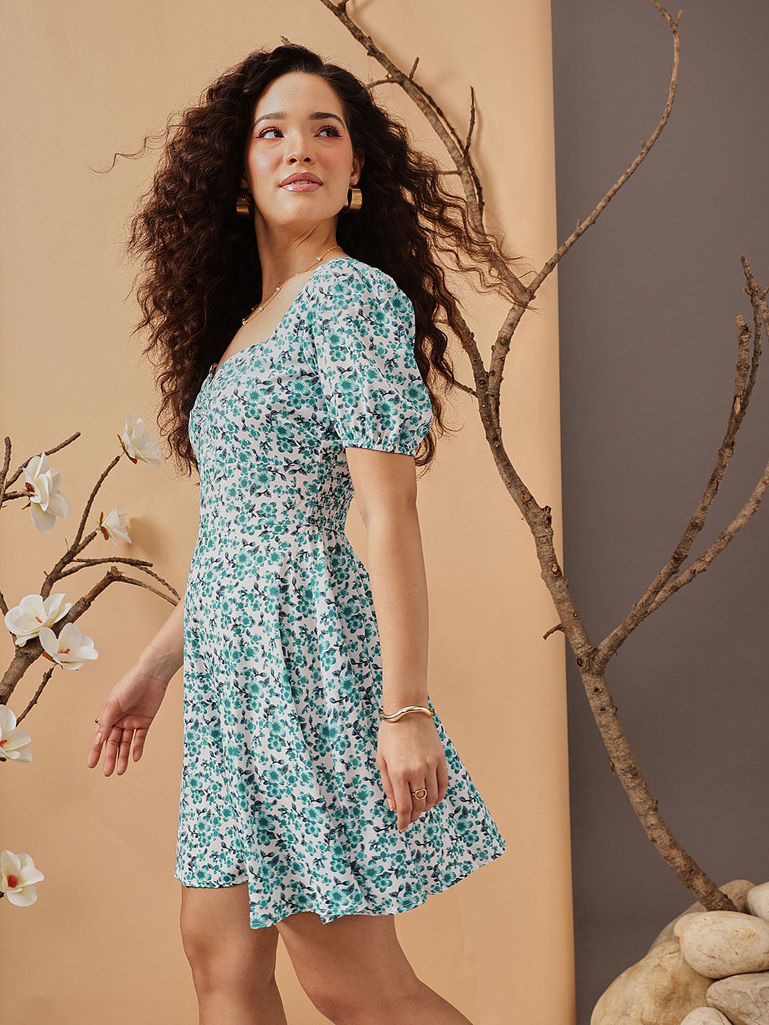 Printed Mini Dress