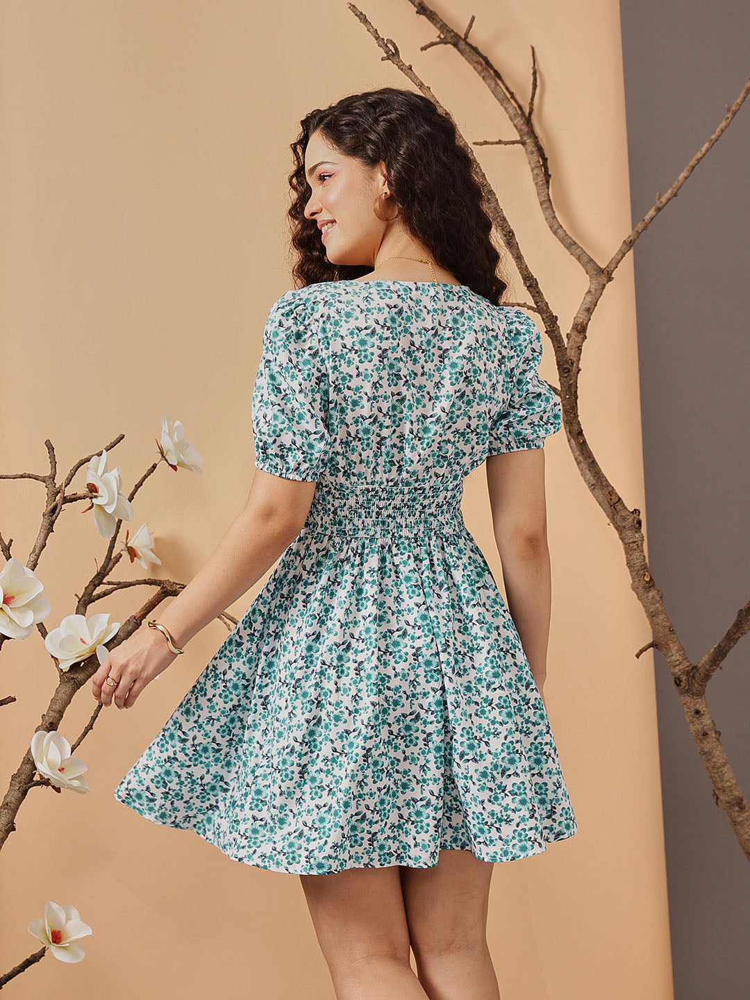 Printed Mini Dress