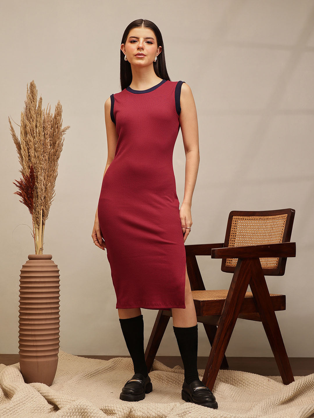Rib Midi Dress