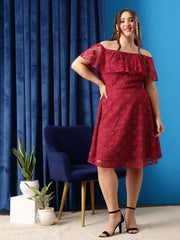 Layered Fit & Flare Dress