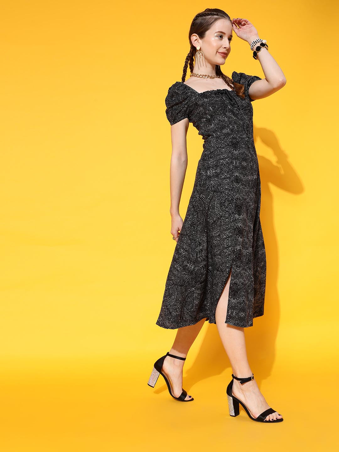 Printed Slit Dress