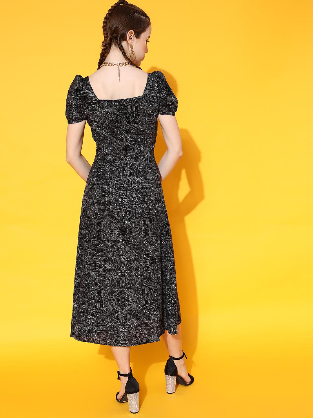 Printed Slit Dress