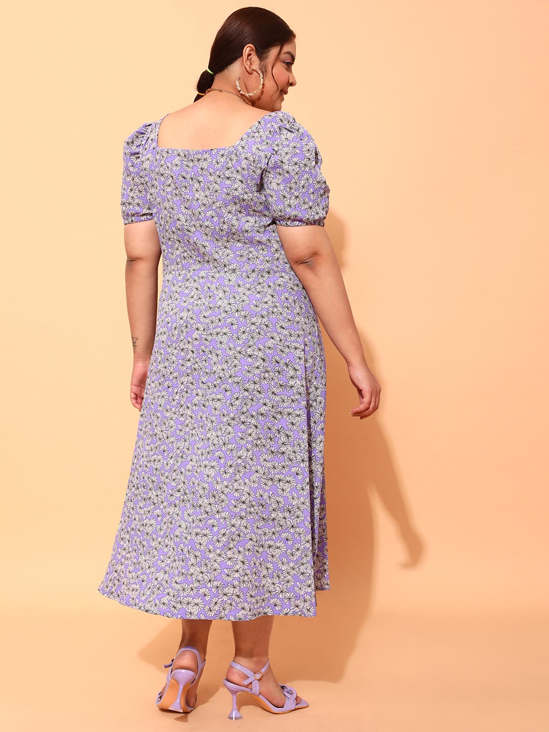 Printed Midi Dress
