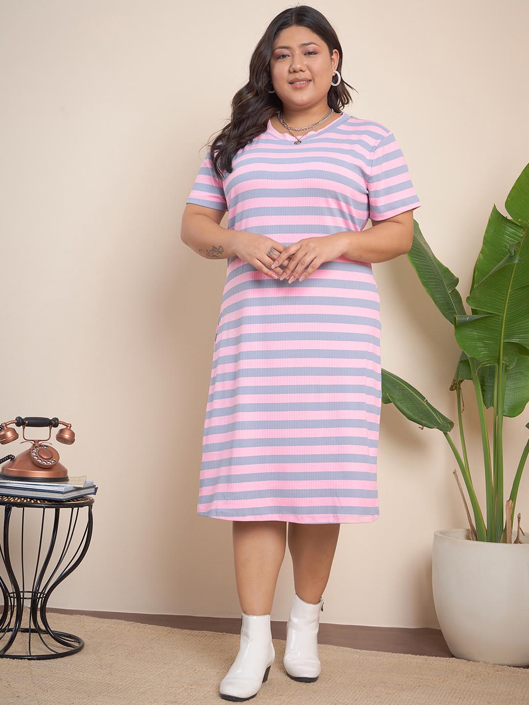 Striped T Shirt Dress