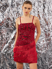 Embellished Mini Dress