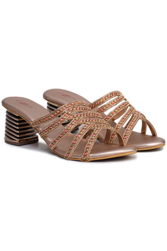 Fashion Open Back Sandal 2 inches Block Heels