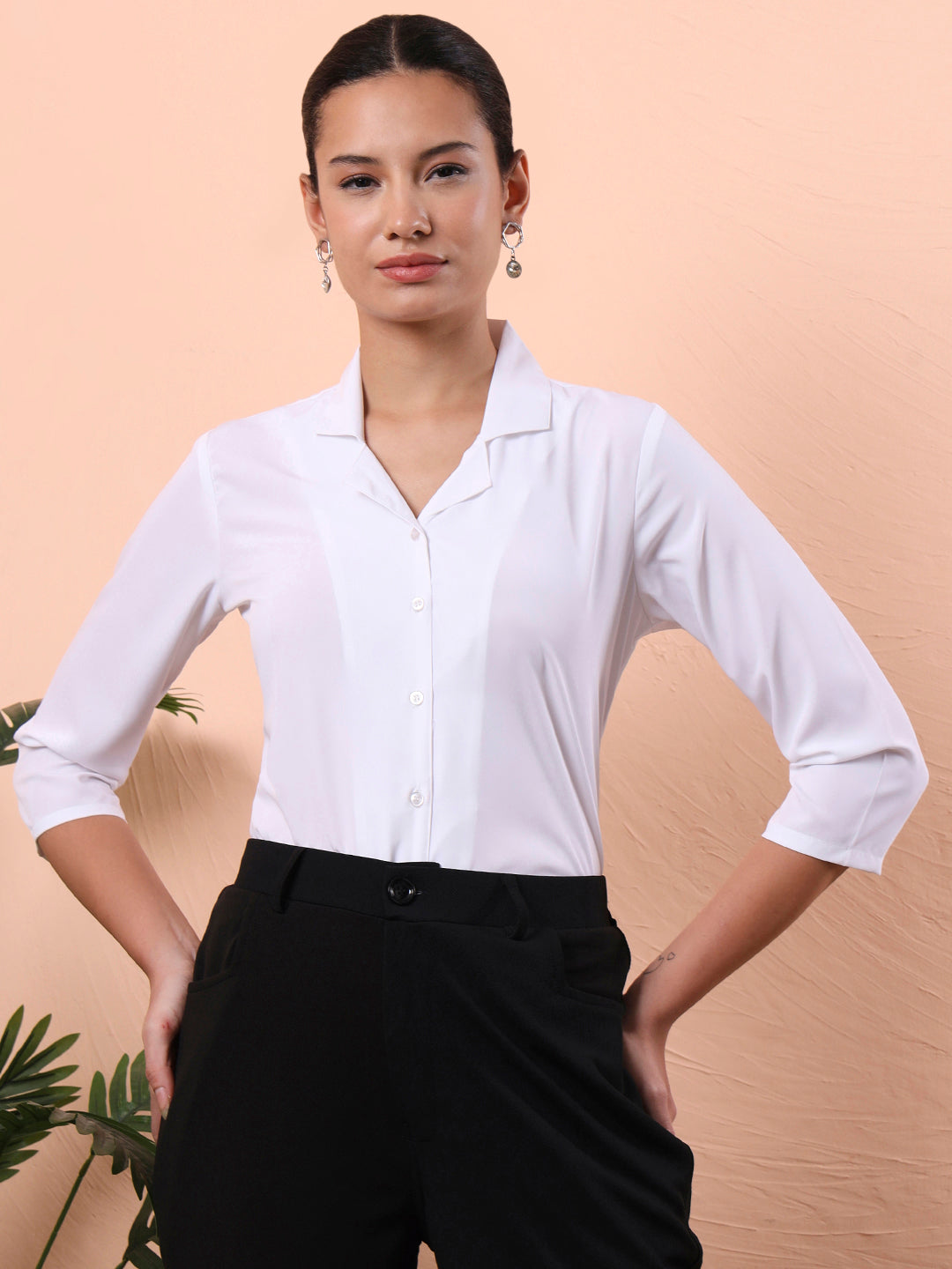 women standard regular fit formal shirt