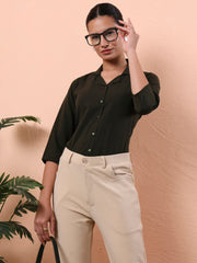 women standard regular fit formal shirt