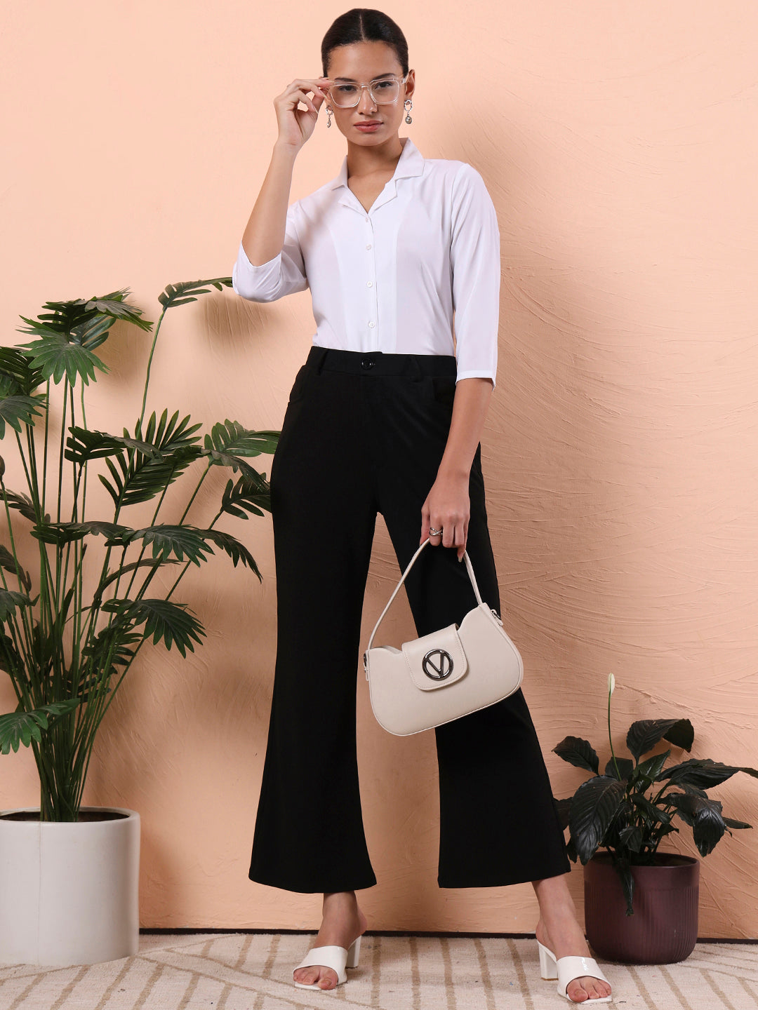 women standard regular fit formal shirt