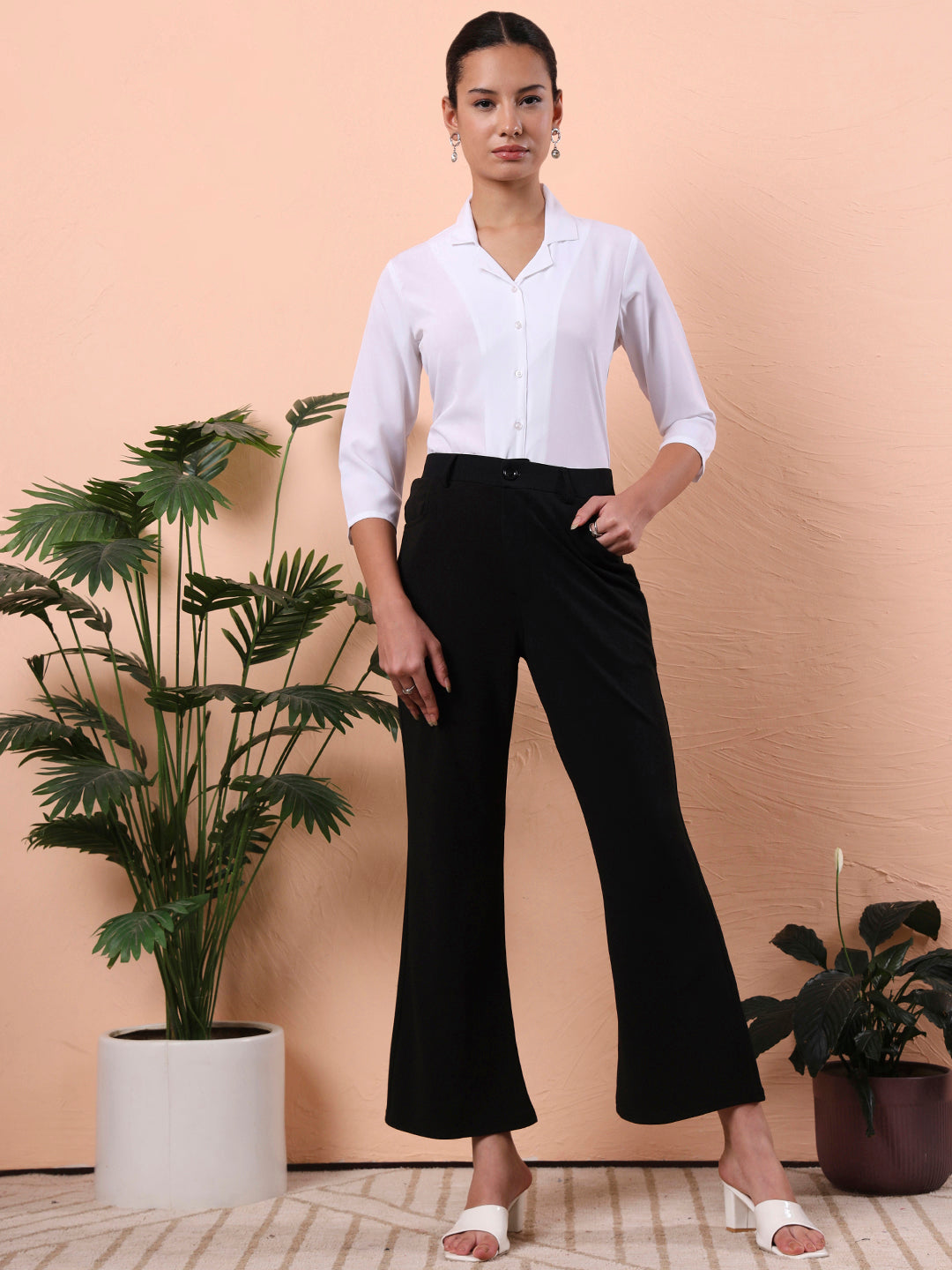 women standard regular fit formal shirt