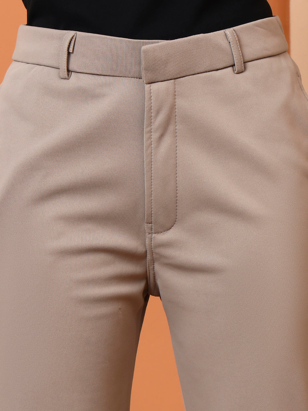 women high waist ankle length trousers