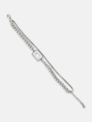 The Quad-Halo Link Bracelet - Metallic Silver