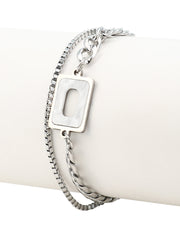 The Quad-Halo Link Bracelet - Metallic Silver