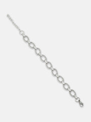 The Rope Link Bracelet - Metallic Silver