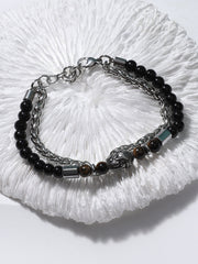 The Mayan Beaded Bracelet - Onyx Black