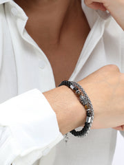 The Mayan Beaded Bracelet - Onyx Black