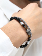 The Mayan Beaded Bracelet - Onyx Black