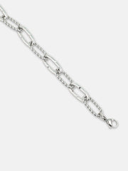The Twisted Link Bracelet - Metallic Silver