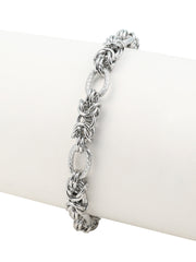 The Duos Link Bracelet - Metallic Silver