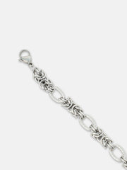 The Duos Link Bracelet - Metallic Silver