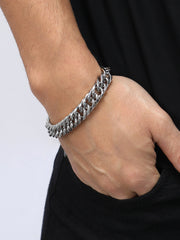 The Maxi-Chain Link Bracelet - Metallic Silver