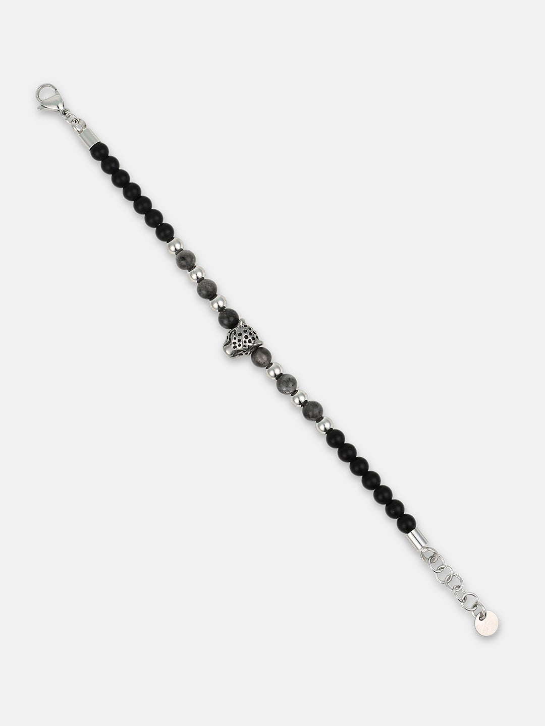 French Accent - The Pantha Beaded Bracelet - Onyx Black