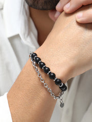 The Boho Beaded Bracelet - Onyx Black