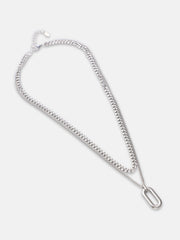 The Ribbed Multi-Layer Necklace - Metallic Silver