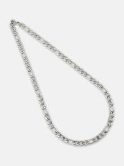 The Flatten-Link Chain Necklace - Metallic Silver