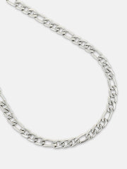 The Flatten-Link Chain Necklace - Metallic Silver