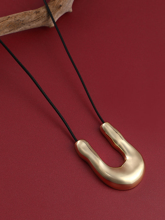 French Accent - The Houston Pendant Necklace California Gold