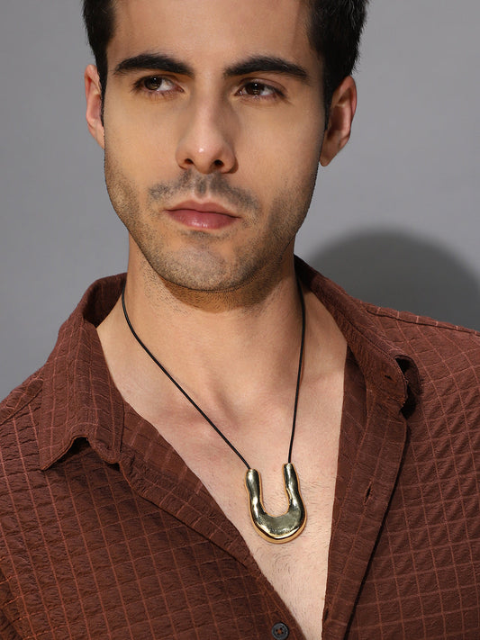 The Houston Pendant Necklace California Gold